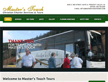 Tablet Screenshot of masterstouchtours.com